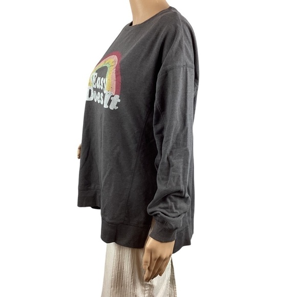 Wildfox Easy Does it Sommers Sweatshirt Size M Gray - Picture 4 of 7